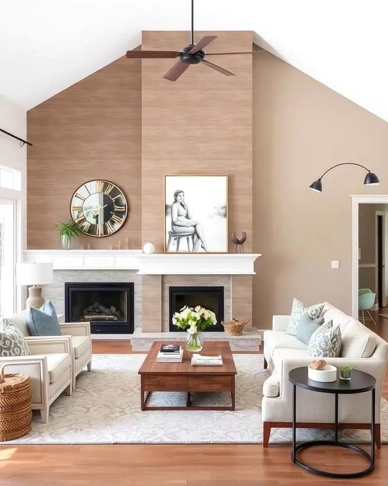 Taupe Accent Wall