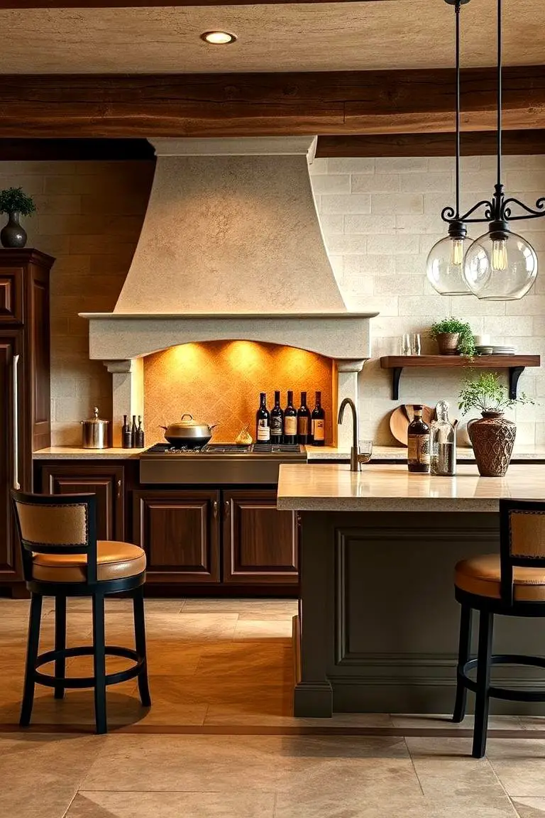 Elegant Mixing Bar Setup