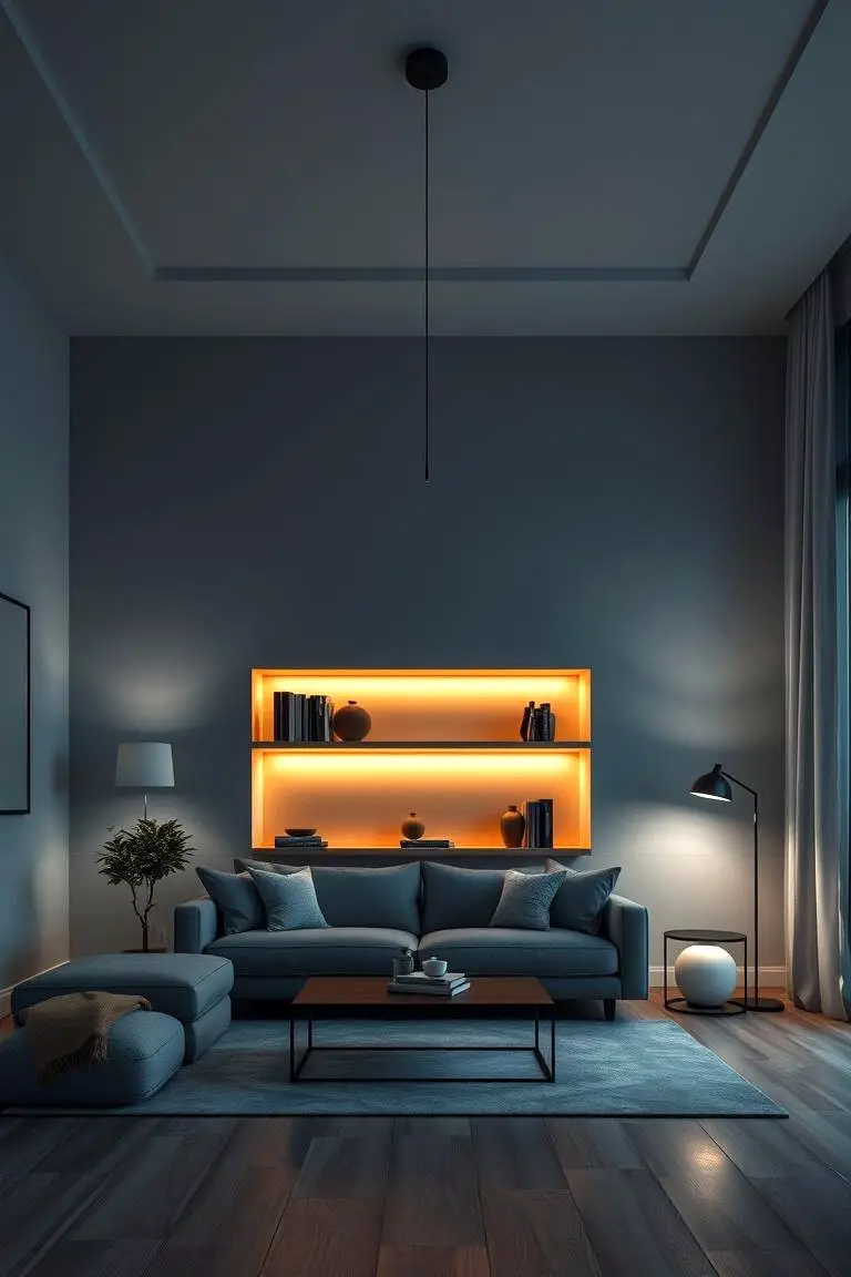 Soft Lighting in a Gray Setting