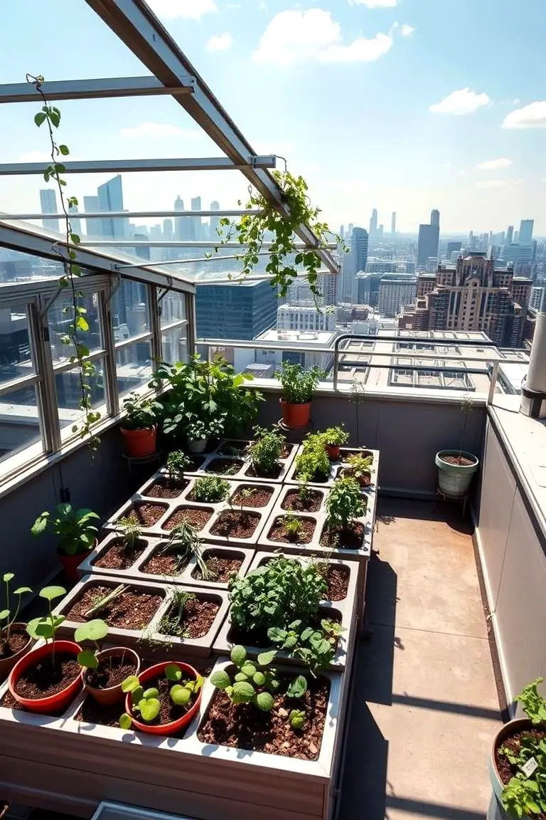 Urban Rooftop Garden Greenhouse