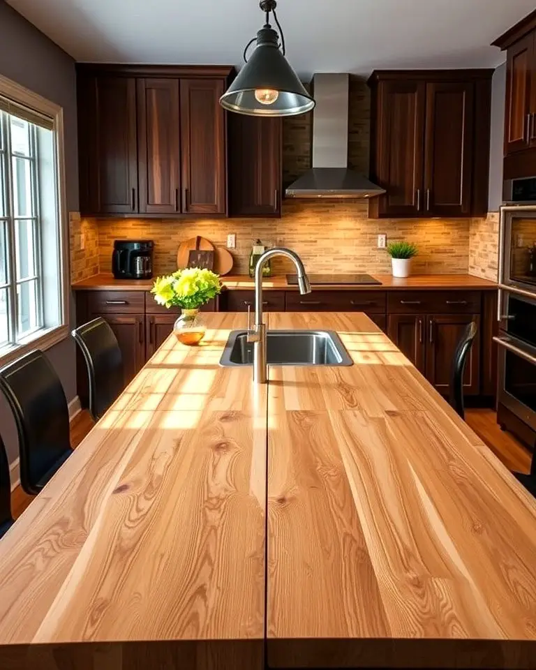 Statement-Making with Wide Plank Countertops