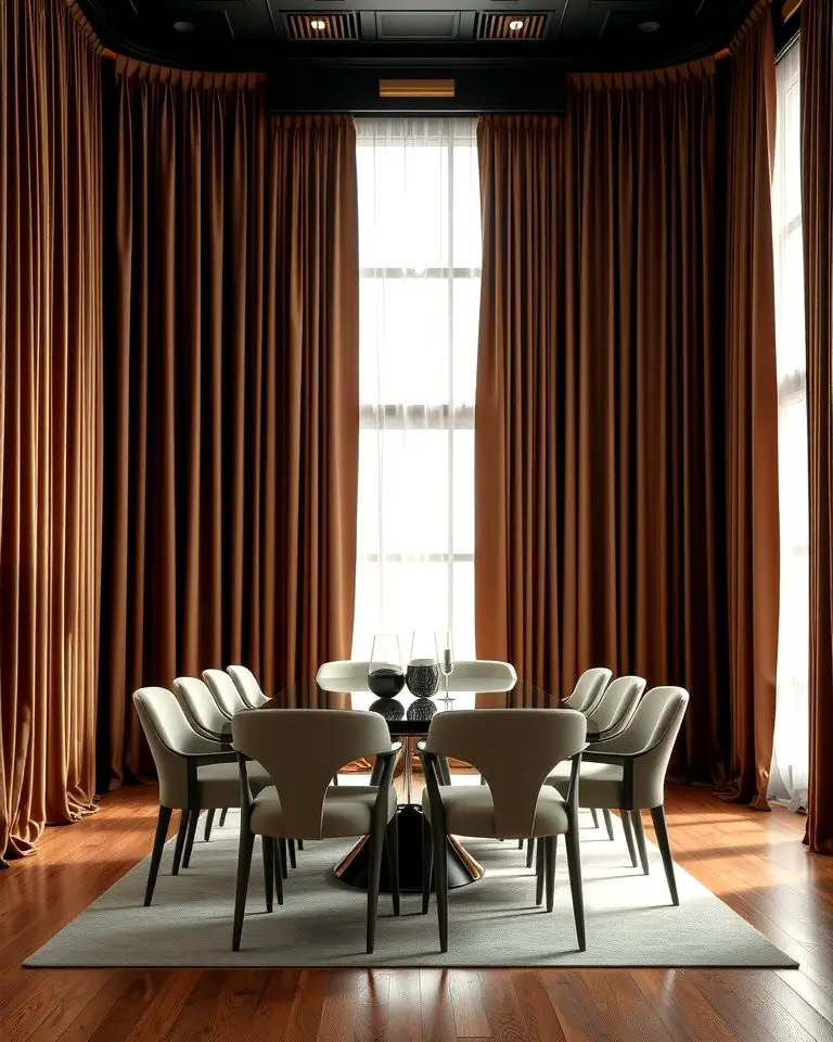 Floor-to-Ceiling Drapes for Drama