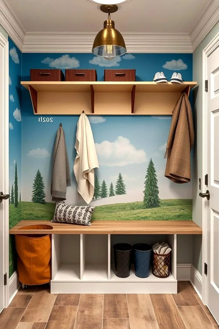 Mudroom Functional Mural