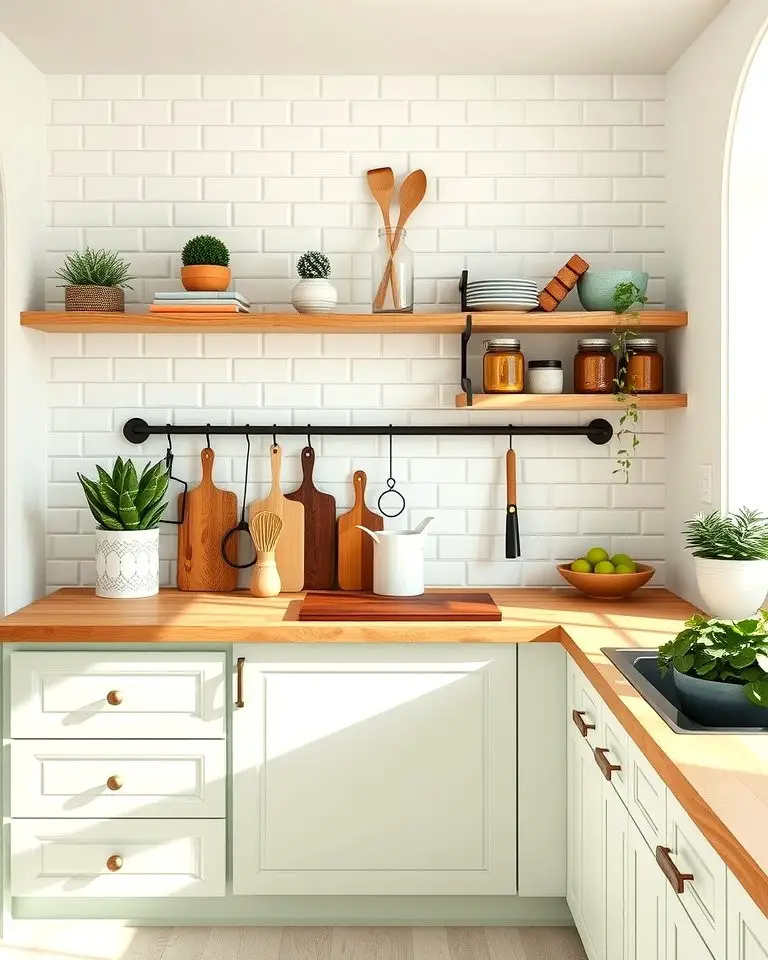 Nature-Inspired Beauty with Sage Green Butcher Block