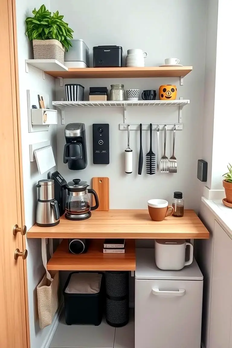 Space-Saving Coffee Setup