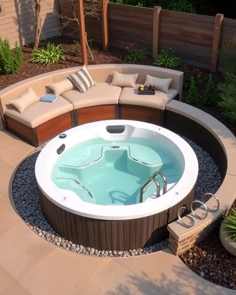 Circular Sunken Hot Tub