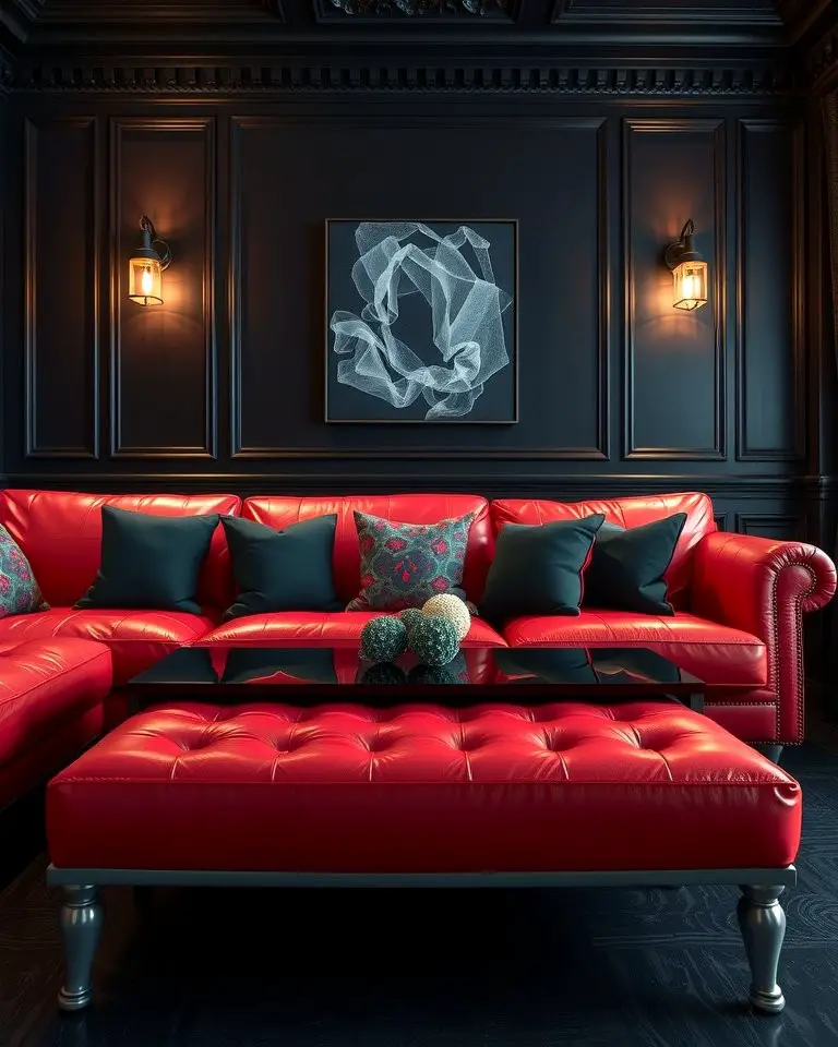 Red Leather Sofas