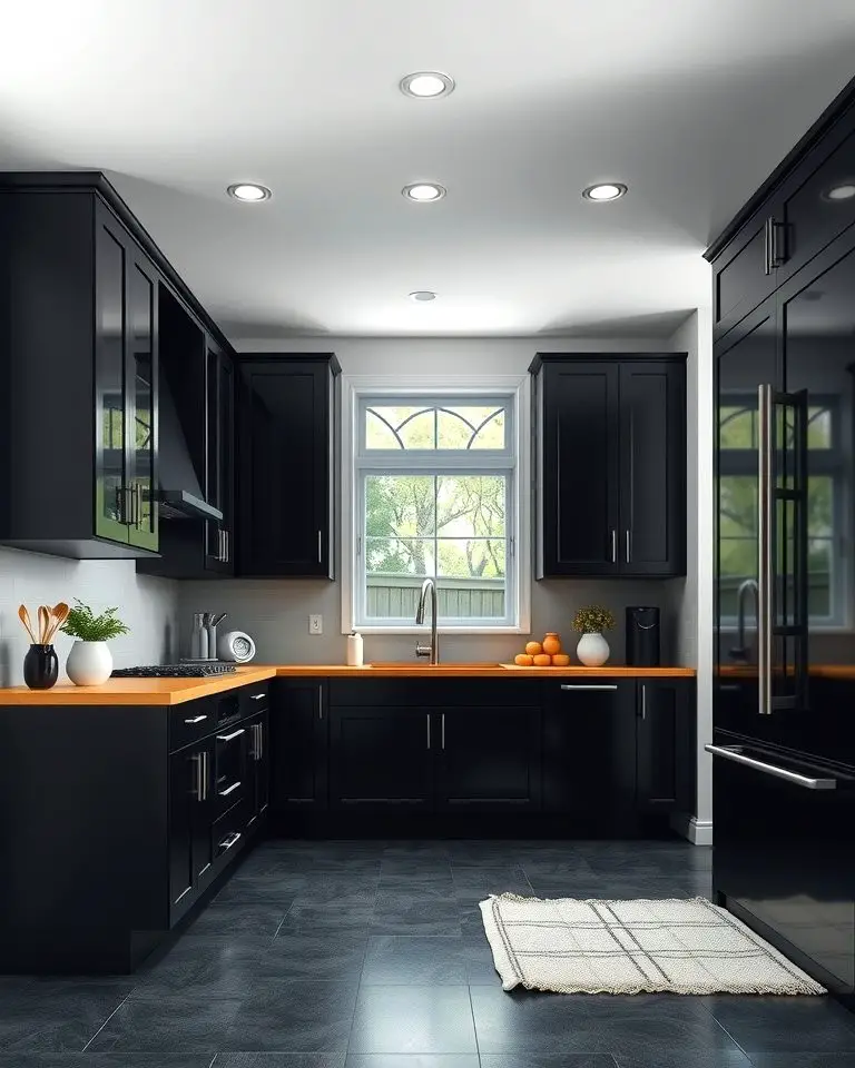 Monochromatic Elegance with Wood Accents