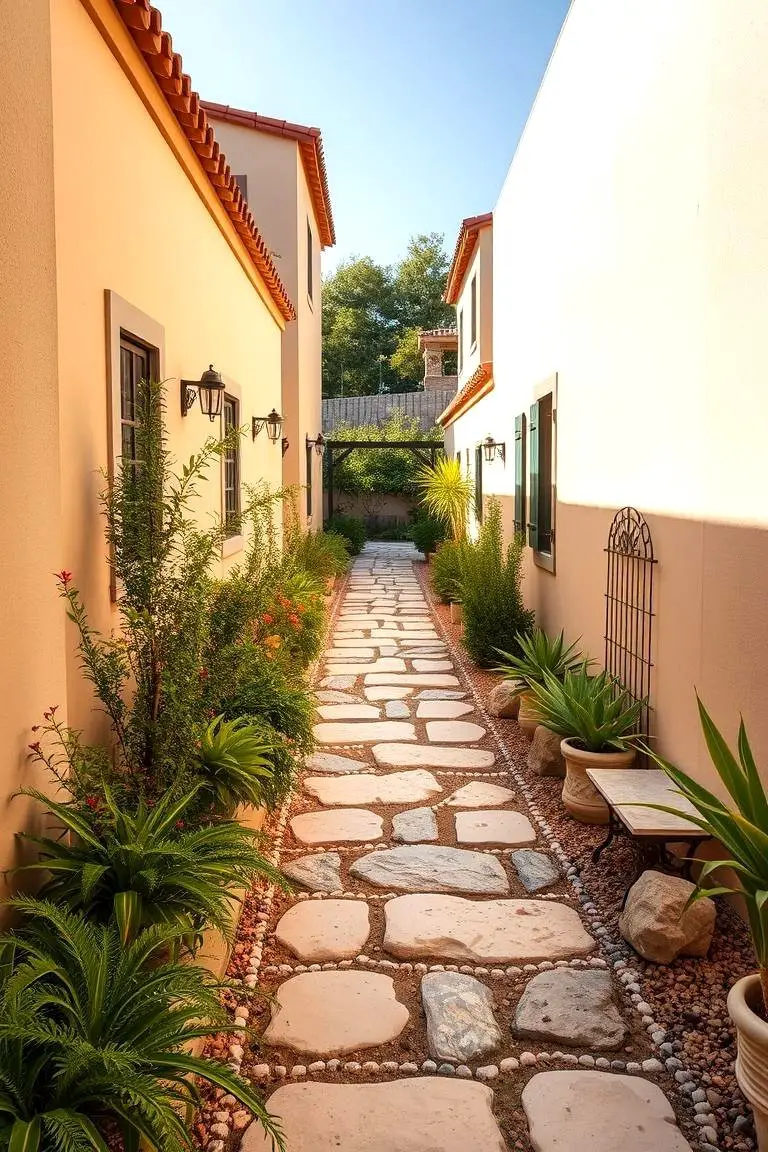 Sunlit Mediterranean Walkway