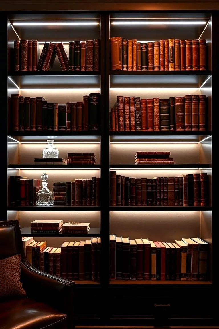 Creative Bookcase Illumination