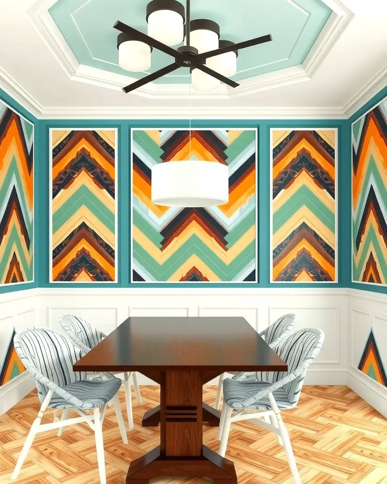 Chevron Patterned Panels for Dynamic Style