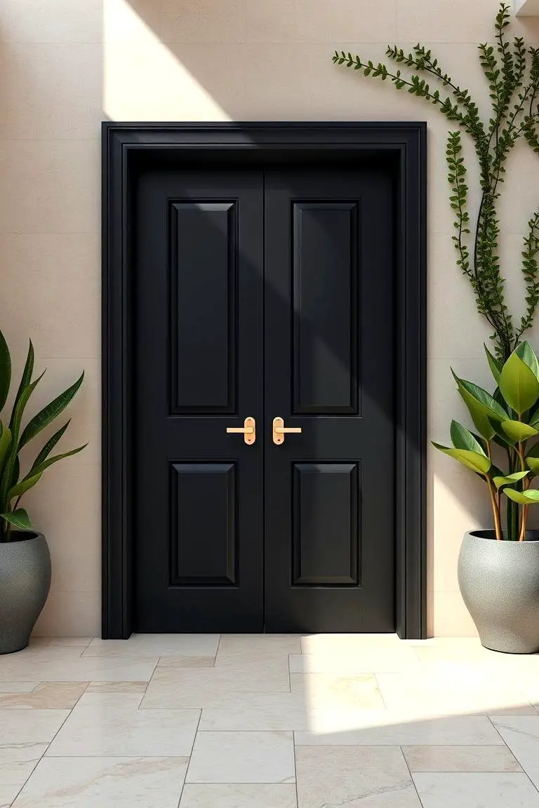 Sophisticated Black with Minimal Ornamentation