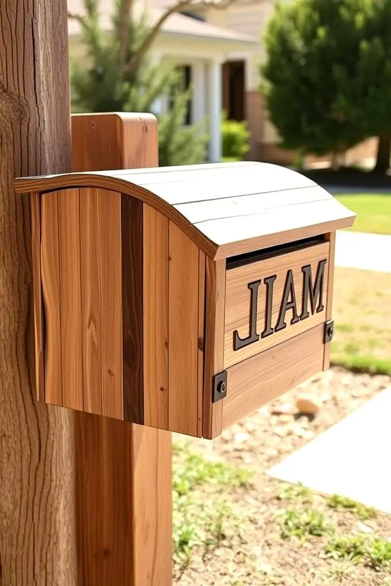 Rustic Wooden Mailbox Makeover