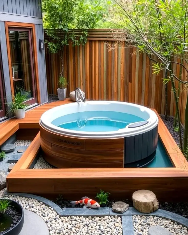 Zen-Inspired Sunken Hot Tub
