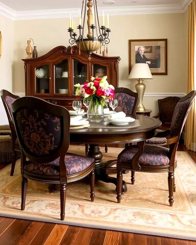Upholstered Chairs with Classic Fabrics