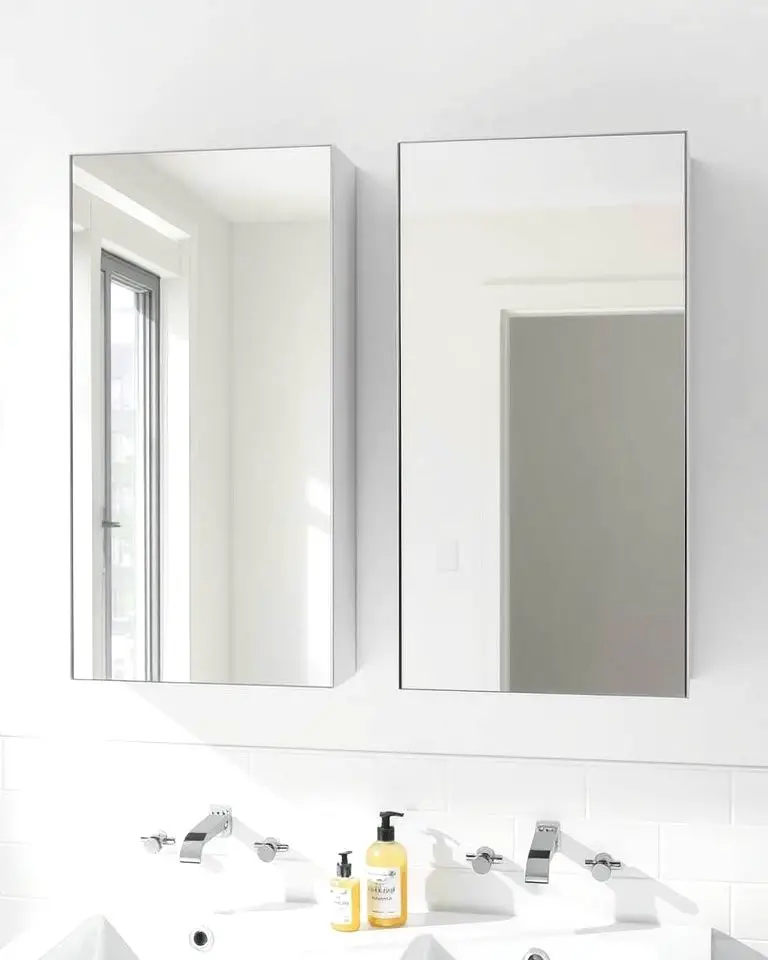 Mirror-Front Cabinets for Dual Functionality