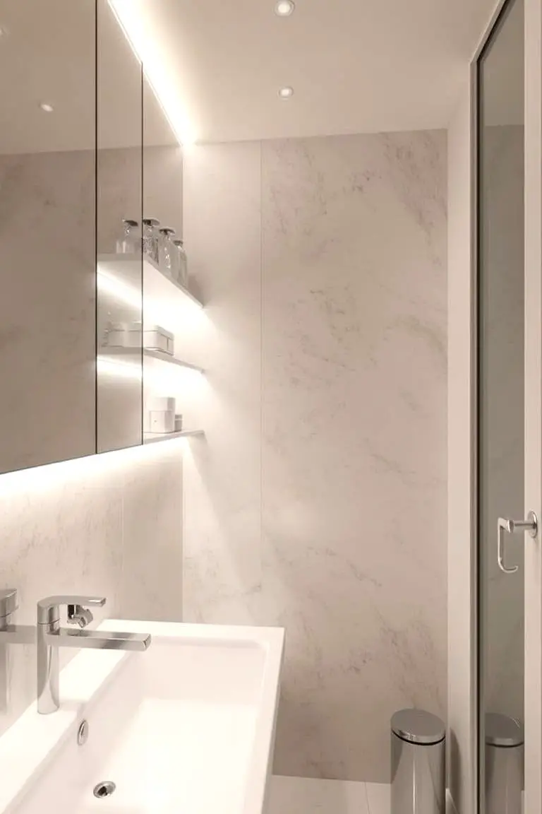 Recessed LED Shelves
