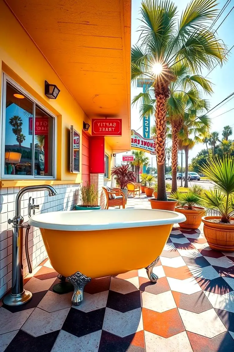 Retro-Inspired Outdoor Tub