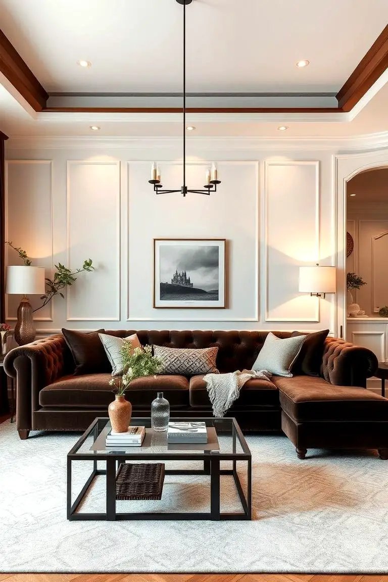 Elegant Contrast with Light-Colored Walls