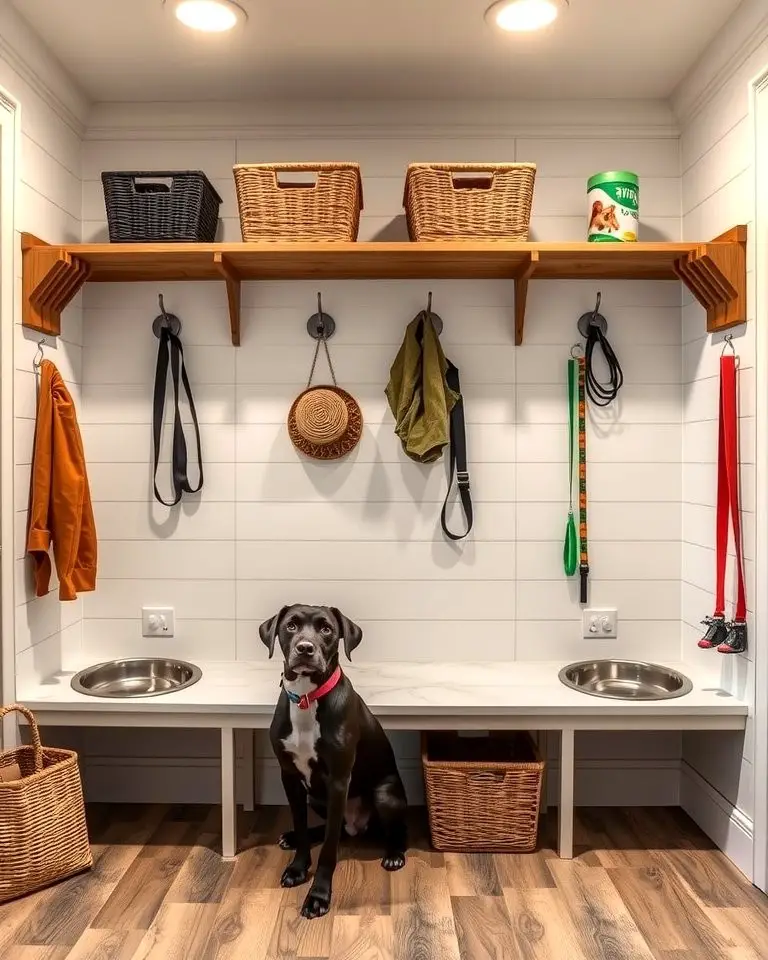 Mudroom Dog Station