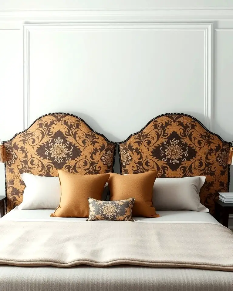 Chinoiserie-Inspired Upholstered Headboards
