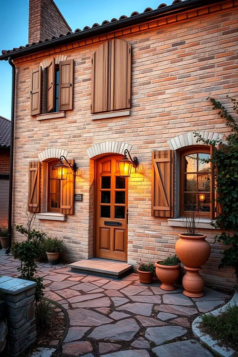 Rustic Charm with Beige Brick Accents
