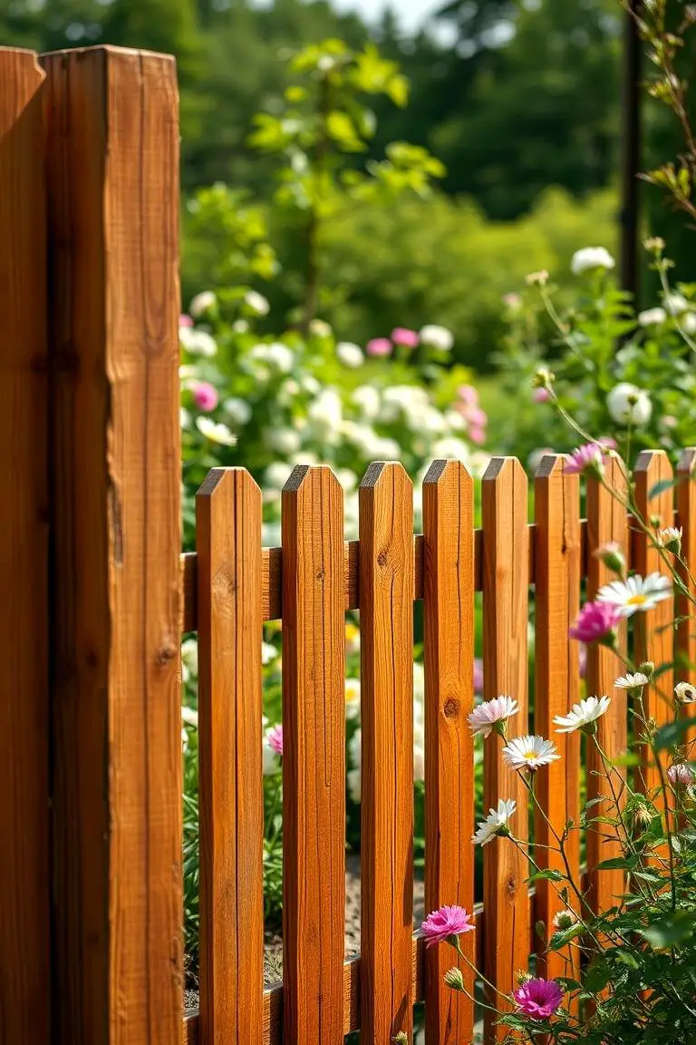 Rustic Cedar Garden Fence