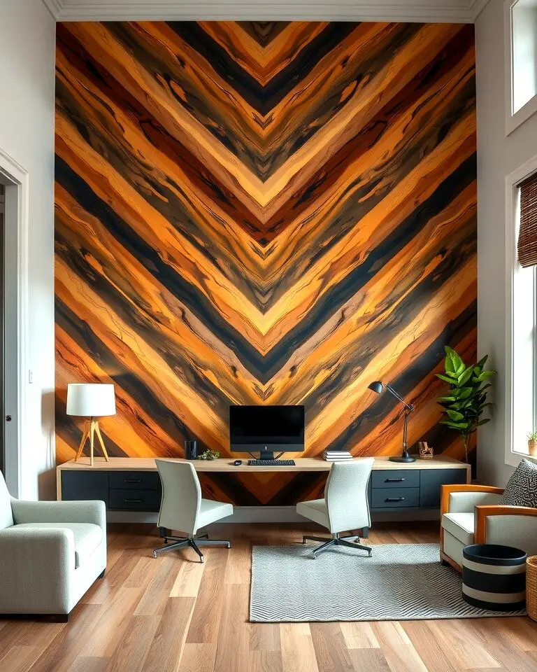 Chevron Wood Accent Wall