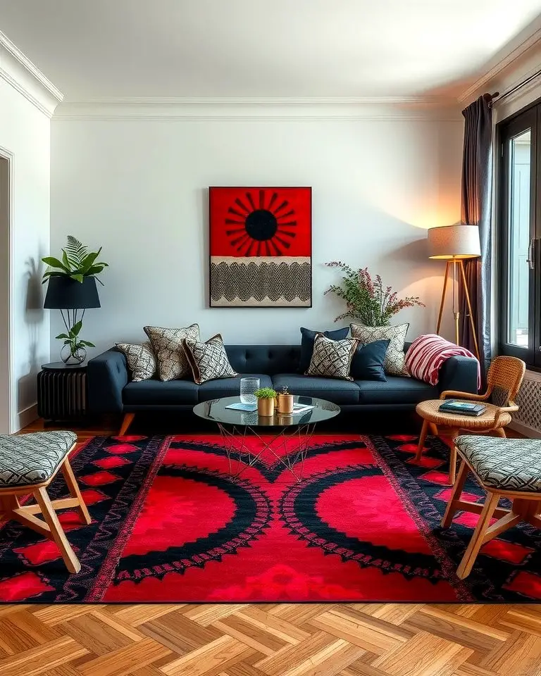 Black and Red Rugs