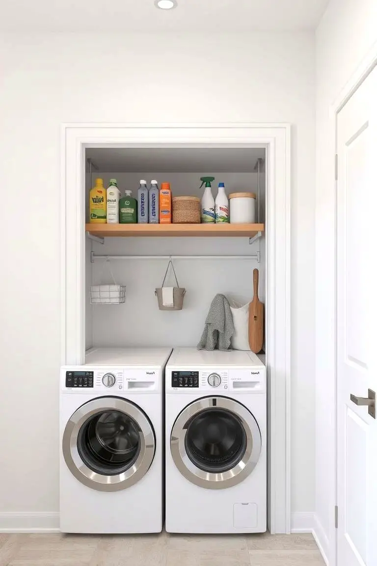Over-Door Hanging Laundry Shelves