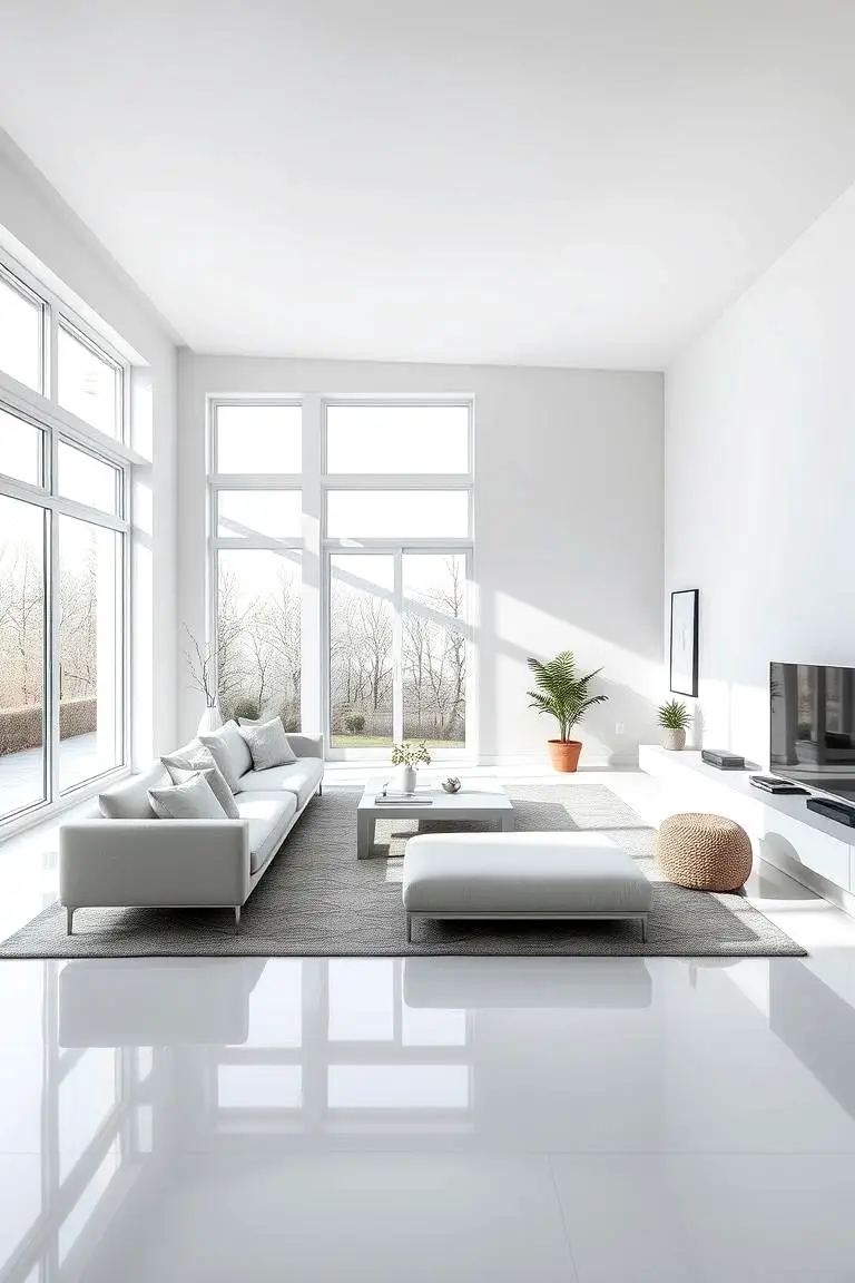 Bright and Airy Gray Living Area