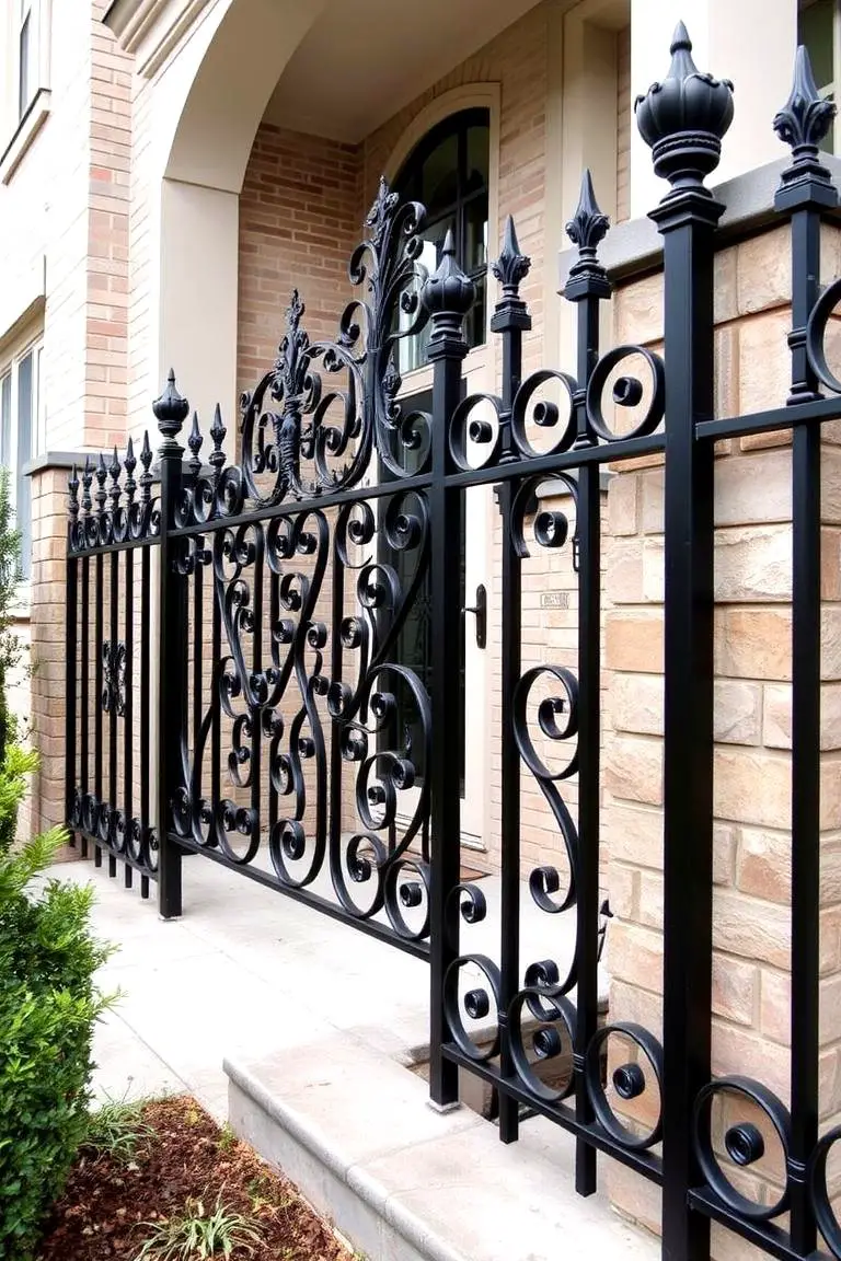 Elegant Wrought Iron Fence
