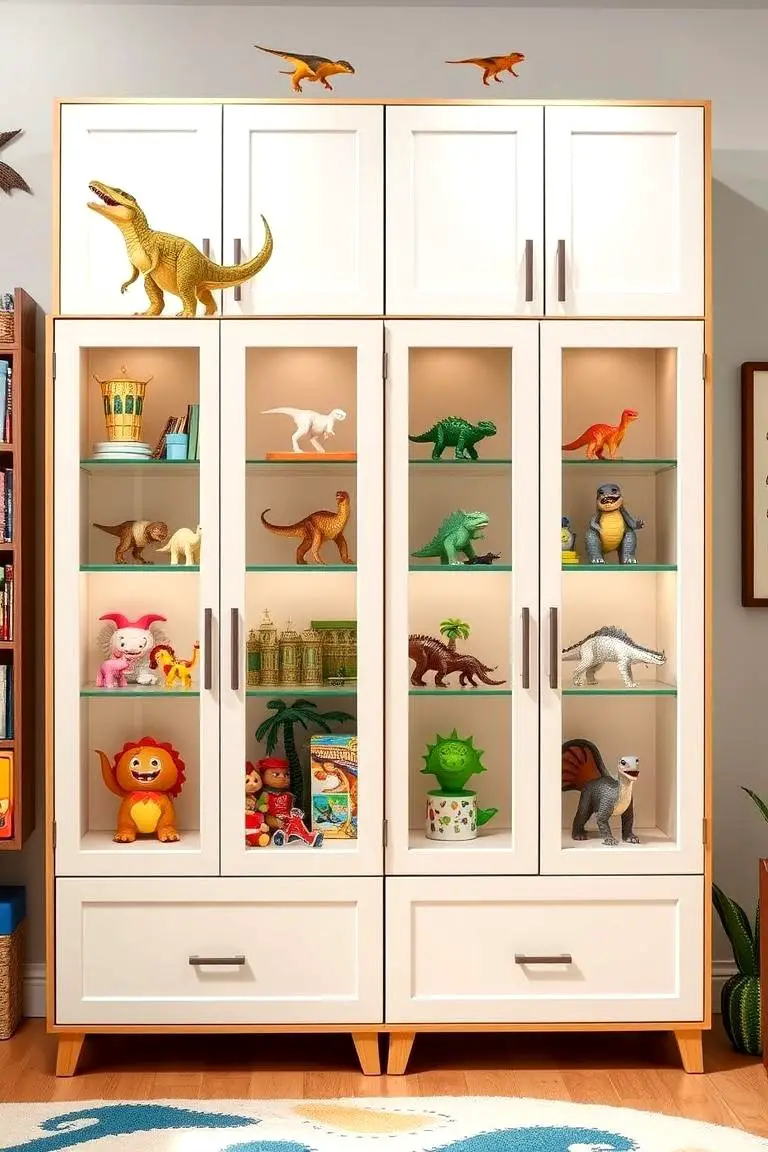 Dinosaur Toy Display Cabinets