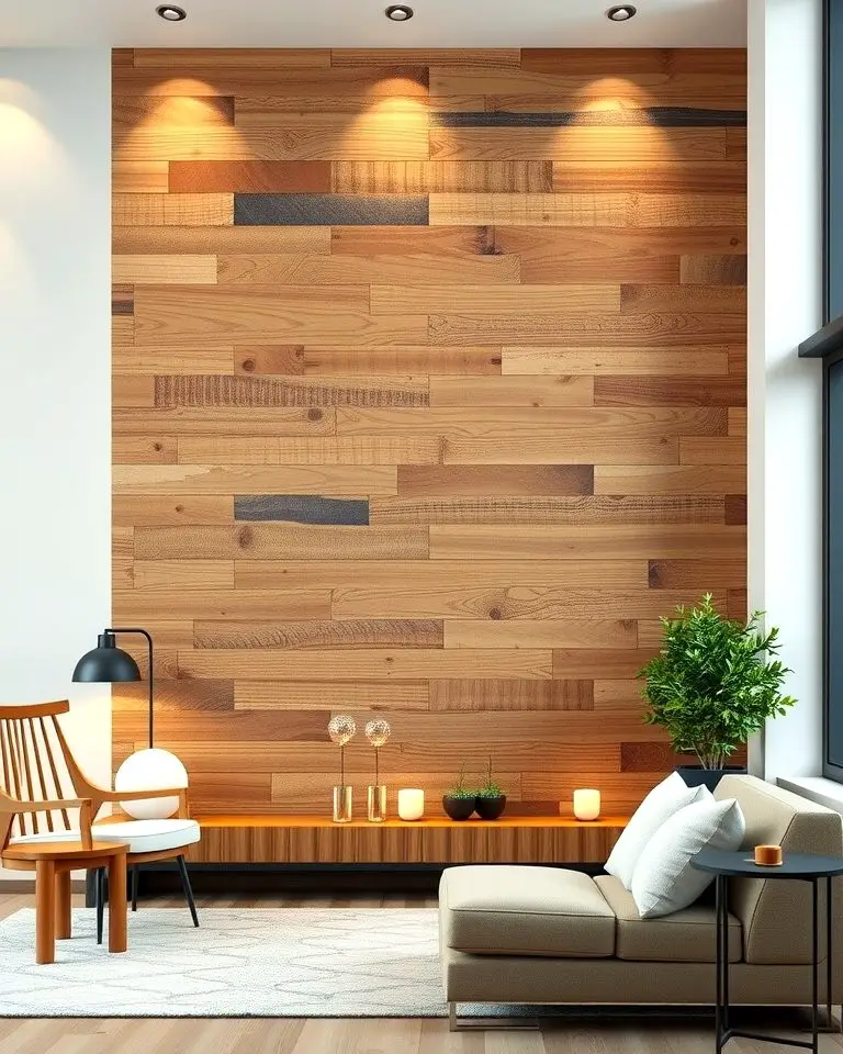 Textured Wood Accent Wall