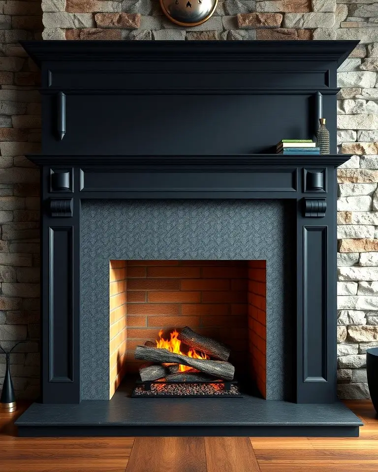 Black Fireplace Surround