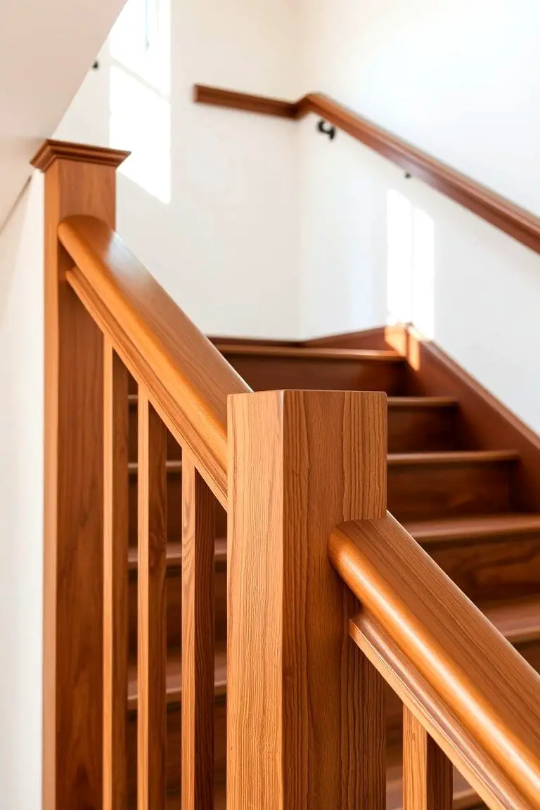 Hand-Sanded Smooth Finish Wood Railing