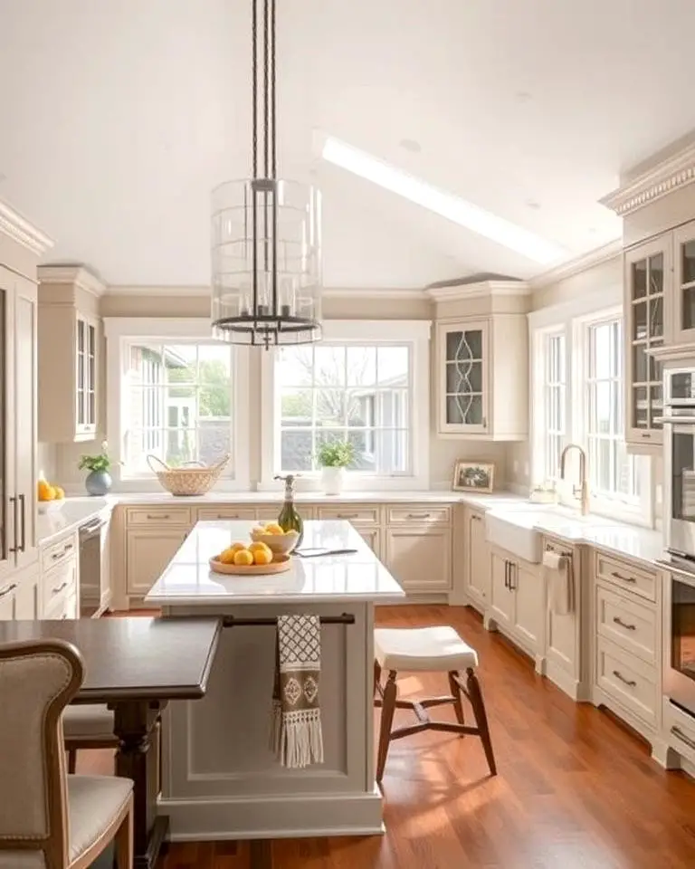 Transitional Sunroom Kitchen
