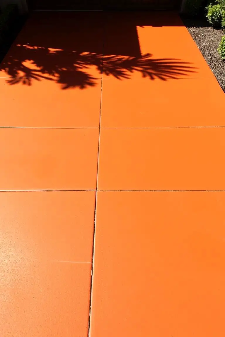 High-contrast Concrete Driveway