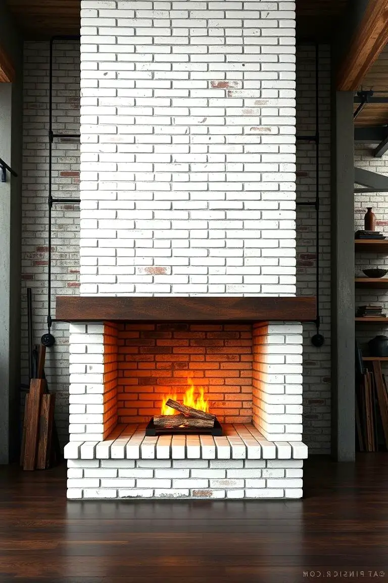Industrial White Brick Statement