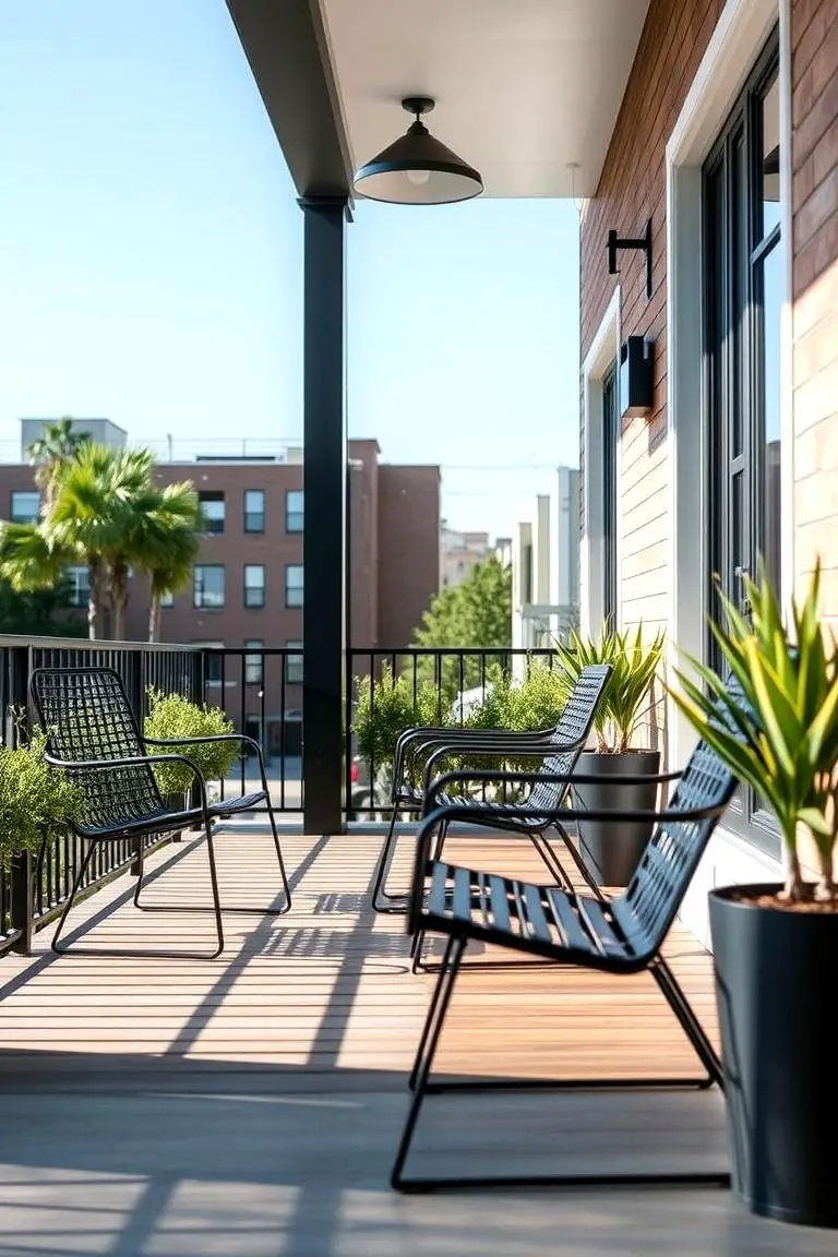 Industrial Black Metal Chairs