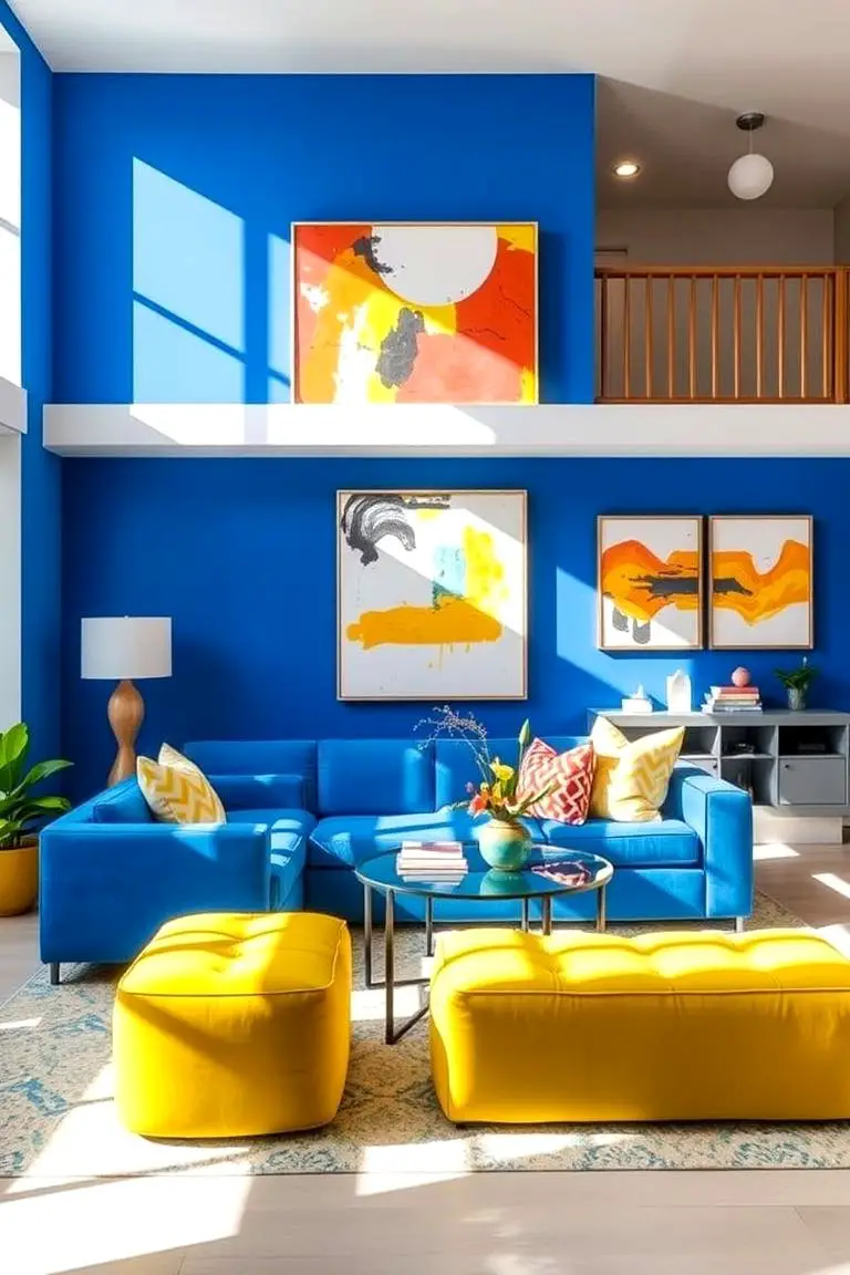 Cobalt Blue and Sunlit Yellow