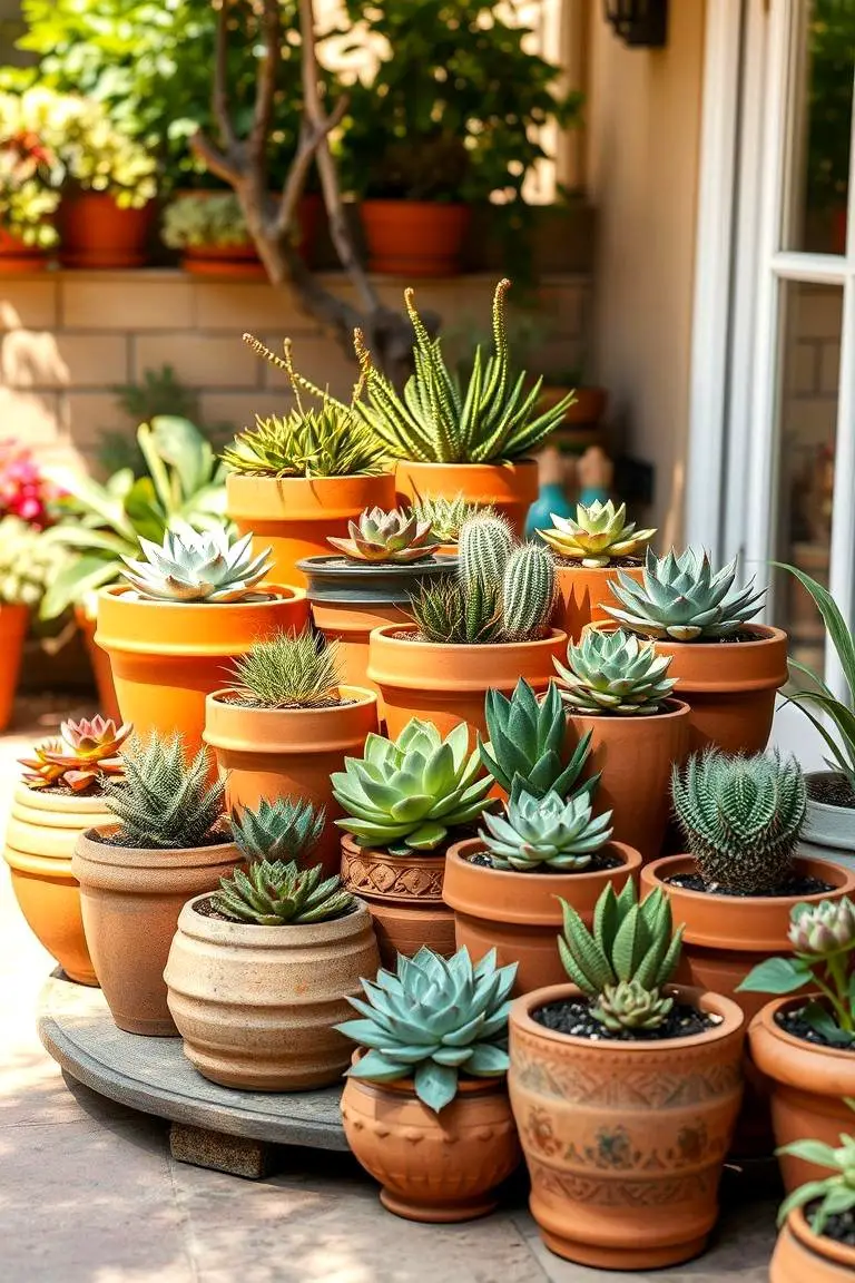 Terracotta Pot Cluster Display