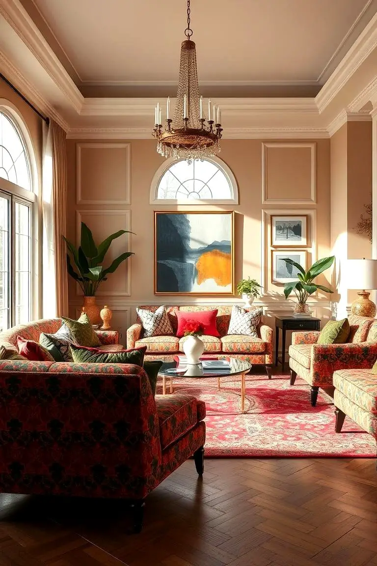 Bold Patterned Upholstery