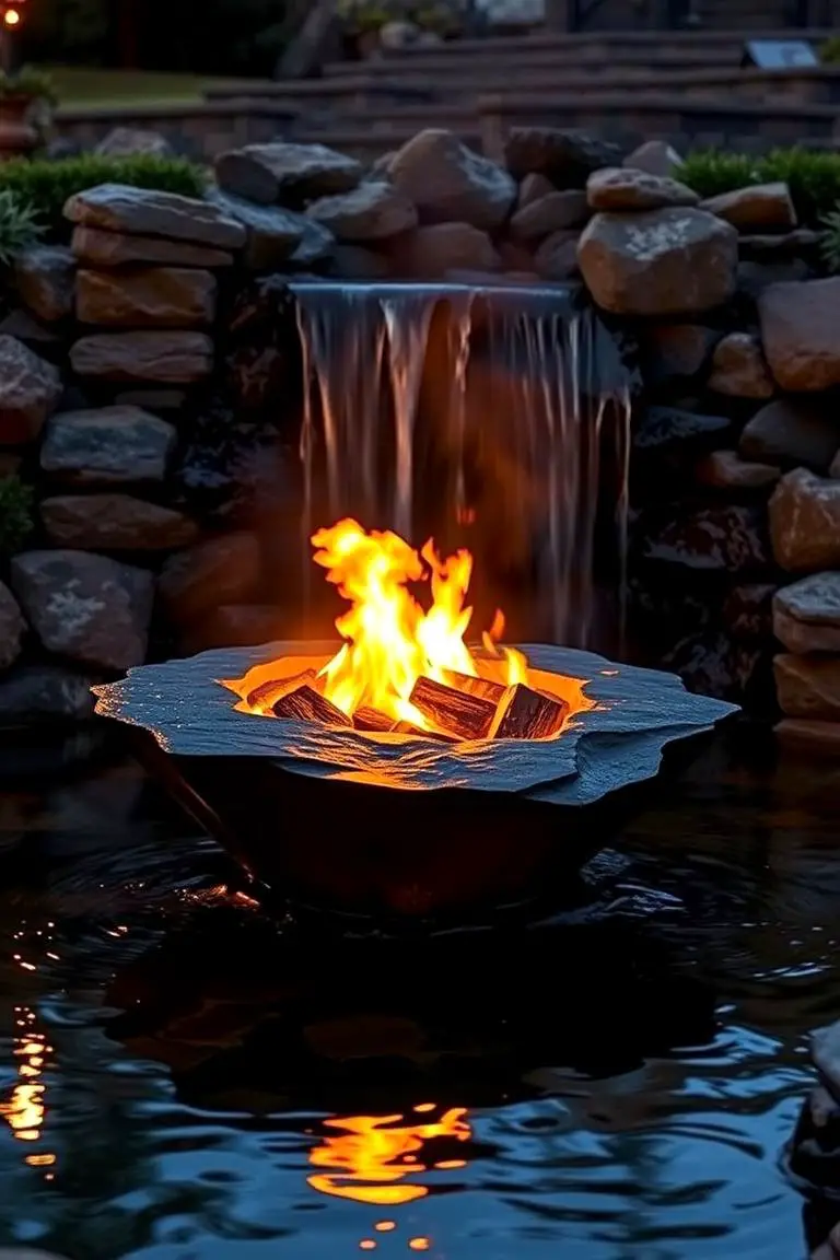 Stone Pit with Water Feature