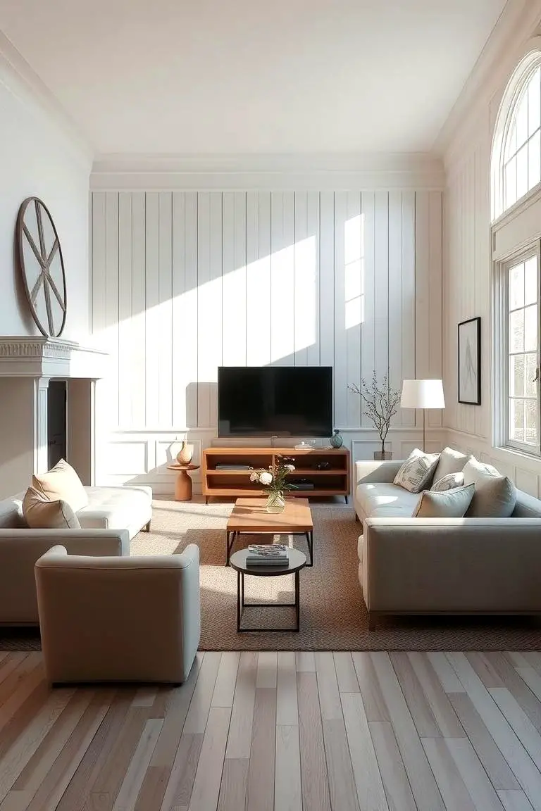 Whitewashed Wainscoting