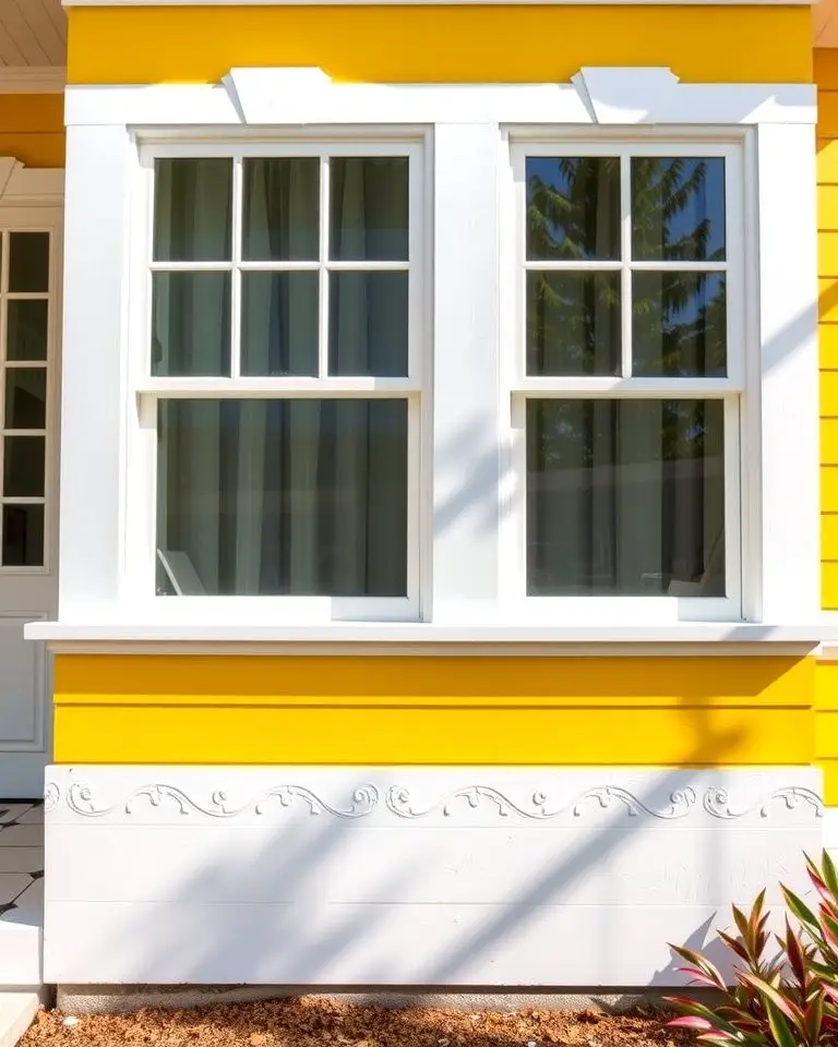 Lemon Yellow with White Trim