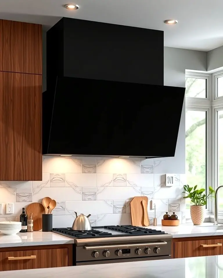 Statement Black Range Hood