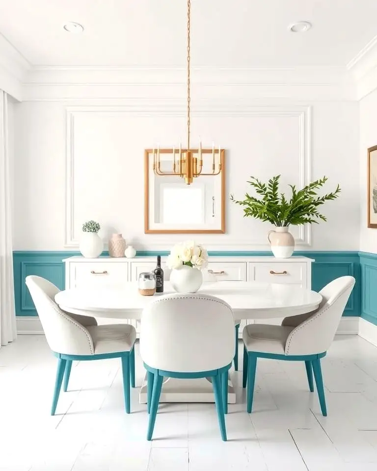 Teal and White Color Scheme