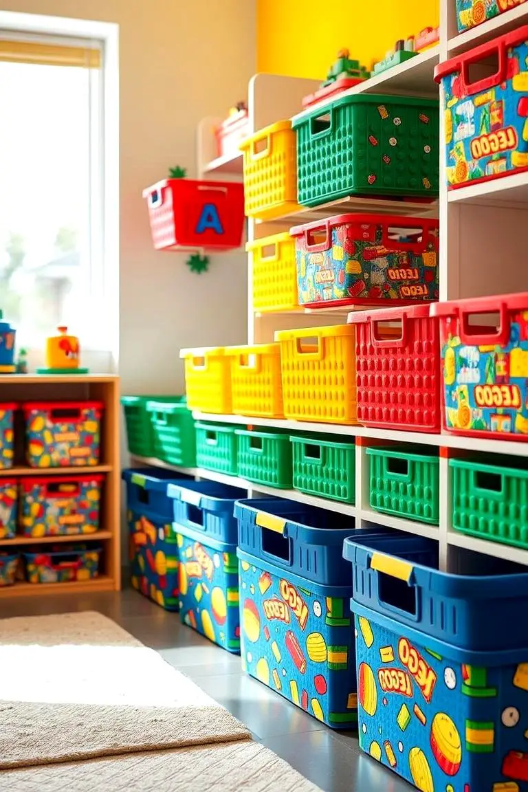 Lego-Themed Storage Baskets