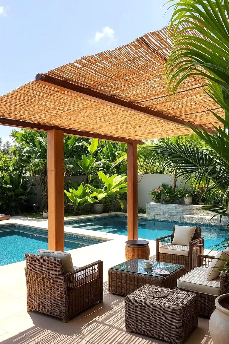 Bamboo Shade Roof